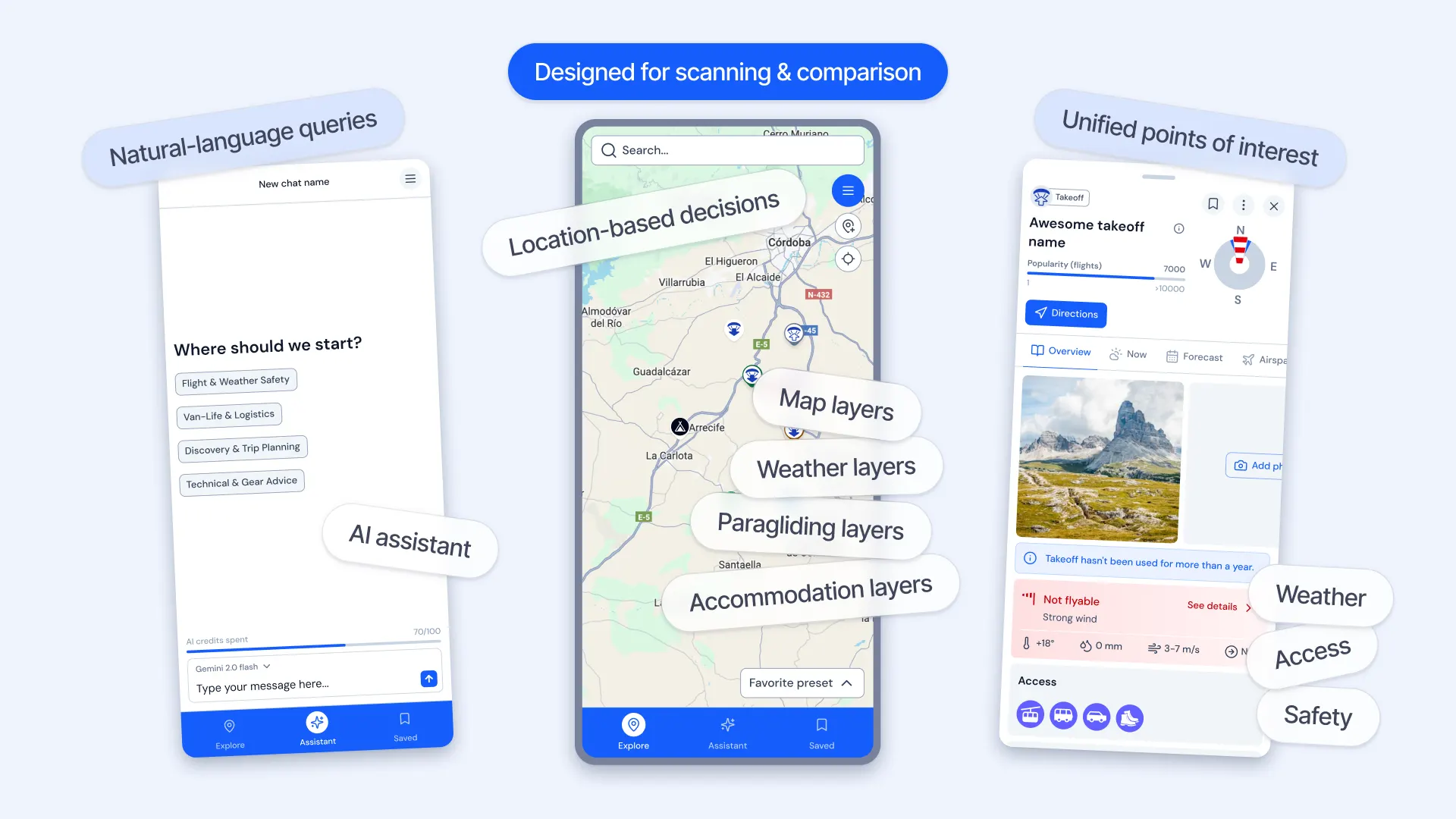 XCmap solution — AI assistant, map layers, and unified point-of-interest details